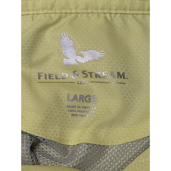 Field & Stream Mens Shirt  Yellow Fishing Vented Button Up Long Sleeve Size Lrg - Picture 9 of 13